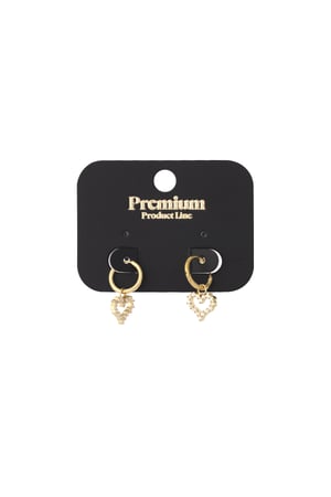 Rhinestone heart Earring h5 Picture4