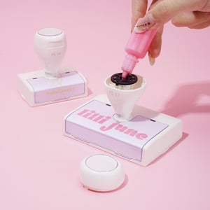 1 Piece DIY LOGO Plastic Stamp(3 ink bottles included with stamp) h5 Picture3