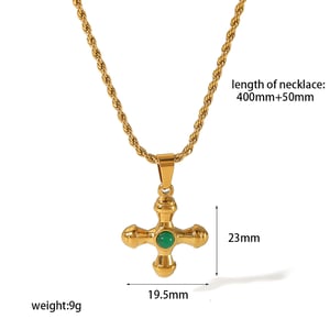 1 Paar Simple Series Retro Kreuz 18 Karat vergoldet künstliche Edelstein Damen Ohrringe Set h5 Bild2