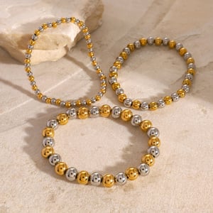 Beads Stainless Steel  Mixed Color Necklace Set h5 