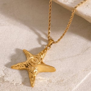 1 piece simple series vacation turtle stainless steel  gold plated women pendant necklaces h5