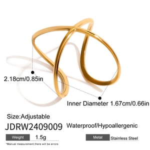 1 Piece Stainless Steel Gold Color Minimalist Ring h5 Picture2