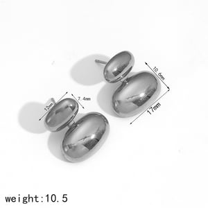 1 Pair Simple Stud Earrings h5 Picture2