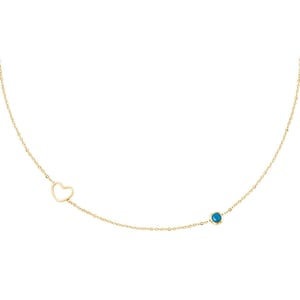 Geboortesteen ketting januari goud h5 Afbeelding2