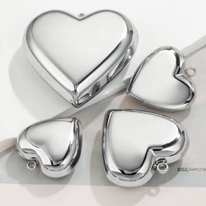 1 Paar Simple Series Simple Heart Edelstahl Damen Anhänger h5 Bild2