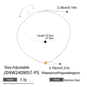 1 piece simple series simple geometric stainless steel  gold plated women pendant necklaces h5 Picture2
