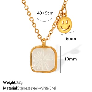 1 piece simple series simple cartoon stainless steel  gold plated women pendant necklaces h5 Picture2