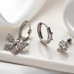 1 Piece Simple Series Classic Heart Copper No Plating Material Zircon Women Stud Earrings h5 Picture2