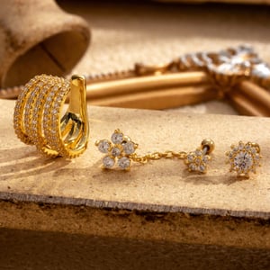 1 Piece Simple Series Classic Flower Copper No Plating Material Zircon Women Stud Earrings h5 Picture2