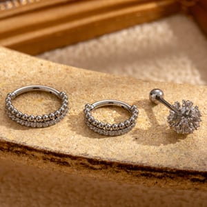 1 Stück Simple Series Einfache geometrische Titanstahl ohne Beschichtungsmaterial Zirkon Damen Ohrstecker h5 Bild2