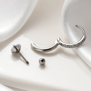 1 Stück Simple Series Klassische geometrische Titanstahl ohne Beschichtungsmaterial Zirkon Damen Ohrstecker h5 Bild2