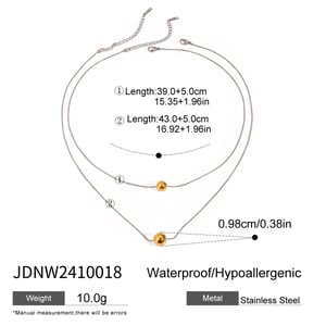 1 piece simple series  style round stainless steel  gold plated women pendant necklaces h5 Picture2