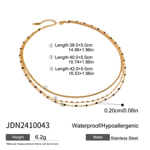 1 piece simple series elegant annular stainless steel  gold plated women layered necklaces h5 Picture2