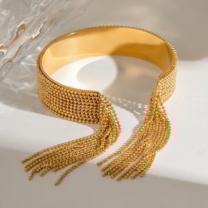 1 stuk luxe serie dagelijkse kwast roestvrij staal  vergulde dames armbanden h5