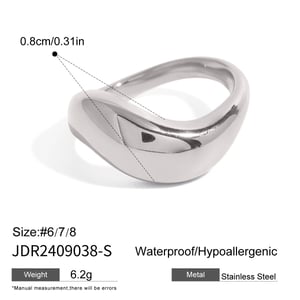 1 pair simple series daily geometric stainless steel  gold plated women single rings h5