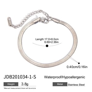 1 Stück Simple Series Tägliche geometrische Edelstahl-Kettenarmbänder für Damen h5 