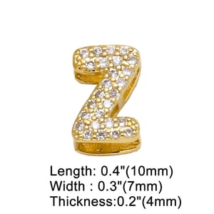 1 Piece Fashionable Series Casual Letter Gold Color Stainless Steel Women's DIY Pendants h5