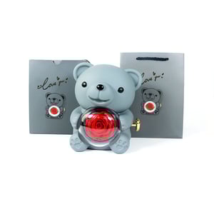 Bear Rose Valentine's Day Gift Revolving Jewelry Box h5