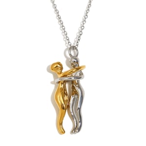 1 Piece Romantic Series Classic Figure Stainless Steel   Gold Color  Women's Pendant Necklaces h5