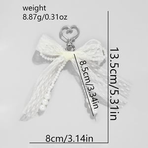 1 Piece Romantic Series Sweet Bow Knot Iron Artificial Pearl Women's Bag Charms h5 Picture2