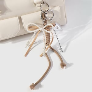 1 Piece Simple Series Retro Bow Knot Alloy Artificial Pearl Women's Bag Charms h5 Picture2