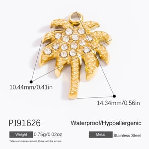 1 Piece Romantic Series Vacation Chic Starfish Shape Stainless Steel Gold Color Women's Pendants h5