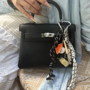 1 Stück Simple Series Casual Letter PU Damen Taschenanhänger h5 