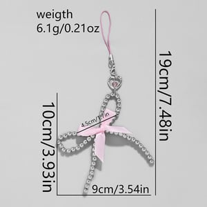 1 Piece Romantic Series Sweet Bow Knot CCB Women's Bag Charms h5 Picture2