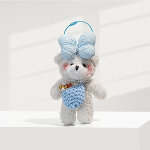 1 Piece Cute Bow Bear Wearring Bag Women's Bag Charms h5