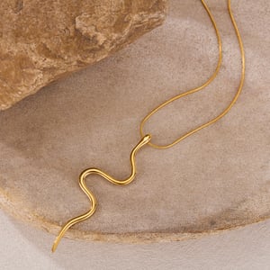 1 Piece Simple Series Daily Animal Stainless Steel   Gold Color  Women's Pendant Necklaces h5 Picture2