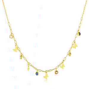 1 Stück Simple Series Einfache Quaste Edelstahl Damen Kettenhalsketten h5 