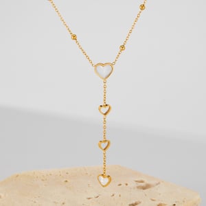 1 Piece Simple Series Elegant Heart Stainless Steel Women's Chain Necklaces h5 Picture2