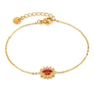 1 Piece Stylish Series Daily Oval Shape Stainless Steel Gold Color Women's Chain Bracelets h5