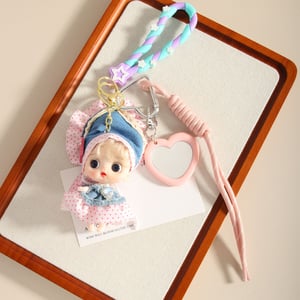1 Piece Fairy Series Sweet Polka Dots Clothers Doll Rayon Women's Bag Charms h5