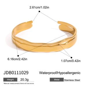 1 stück simple series  ringförmige edelstahl goldfarbene damenarmreifen h5 