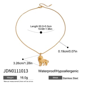 1 stück luxuriöse serie  tier edelstahl gold farbe damen anhänger halsketten h5 
