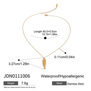 collier avec pendentif tortue en acier inoxydable doré pour femme, série simple, , 1 pièce h5
