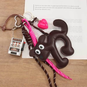 1 Piece Leather Cute Cat Women's Bag Charms h5 Picture2