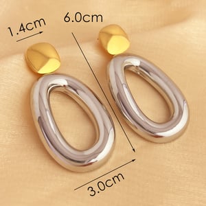 1 Pair Simple Mixed Color Stainless Steel Women's Drop Earrings h5