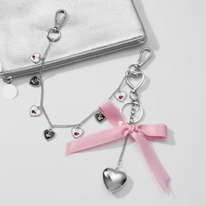 1 pezzo di ciondolo per borsa da donna in lega con fiocco dolce, serie semplice h5 
