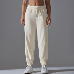 1 Piece Drawstring Solid Colored High Elasticity Daily Sports and Fitness Women's Sweatpants h5 Picture2