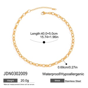 1 Piece Chain Stainless Steel Gold Color  Women's DIY Chain Necklaces h5