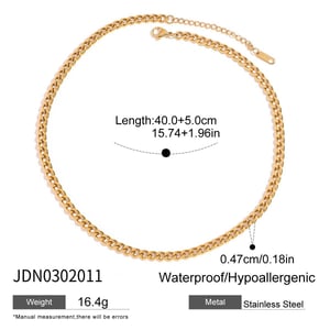 1 Piece Chain Stainless Steel Gold Color  Women's DIY Chain Necklaces h5