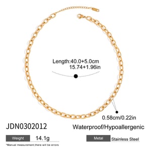 1 Piece Chain Stainless Steel Gold Color  Women's DIY Chain Necklaces h5