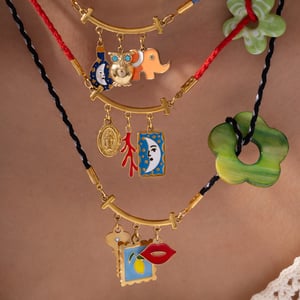 1 Piece Vivid Series Elegant Flower Oil- Glazing Stainless Steel Gold Color Women's Pendant Necklaces h5 Picture2