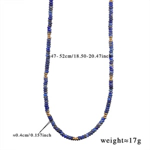 1 Piece Sophisticated Series Bohemian Stainless Steel Gold Color Blue Natural Stone BeadsWomen's Beaded Necklaces h5