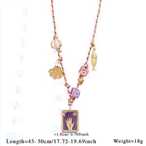 1 Piece Luxurious Series Classic Hand Tarot Stainless Steel Gold Color Women's Pendant Necklaces h5