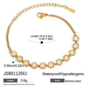 1 Piece Classic Stainless Steel Gold Color Women's Chain Bracelets h5