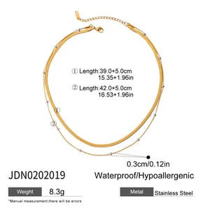 1 Piece Stainless Steel Gold Color Women's Layered Necklaces h5