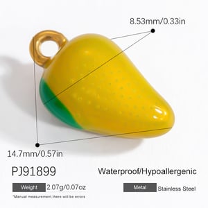 Cute Fruit Gold Color DIY Pendants h5